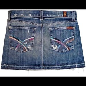 7 for all Mankind Denim Skirt size 27 NWT